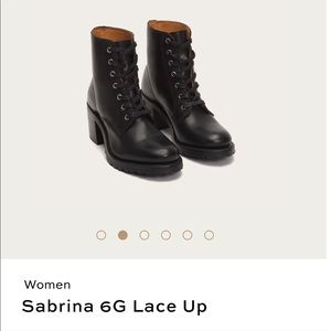 Frye Sabrina 6G Lace Up Black Boot. Size 7M